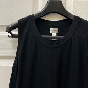 Chicos Women's Black Size 1 / Medium Travelers Tank Top Shirt Perfect Layer